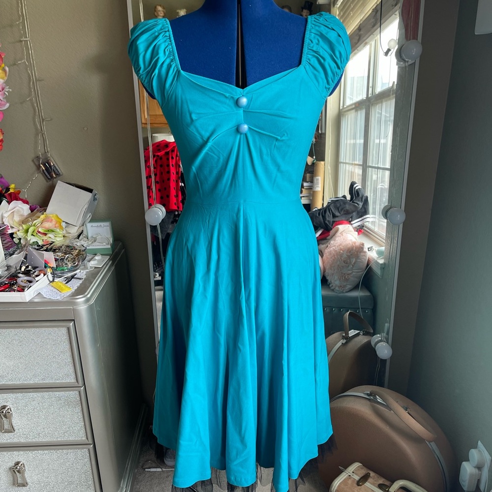 Teal Pinup Dress